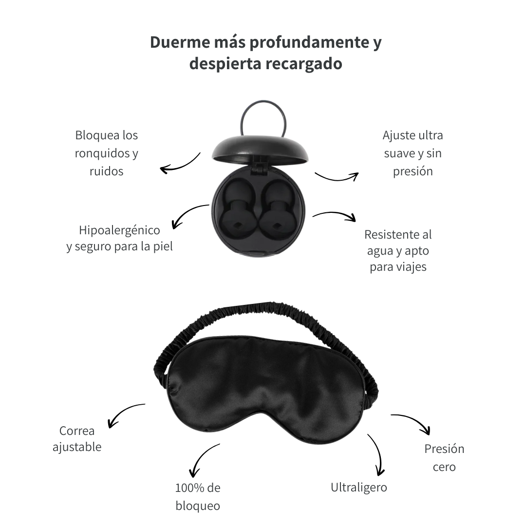 Kit sueño completo | Antifaz + Tapones